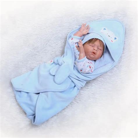 50cm Full Body Silicone Reborn Sleeping Boys Babies Doll Toys Lifelike