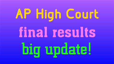 Ap High Court Final Results 𝐔𝐭𝐭𝐚𝐦 𝐑𝐞𝐝𝐝𝐲 𝐉𝐨𝐛 𝐍𝐞𝐰𝐬 Youtube