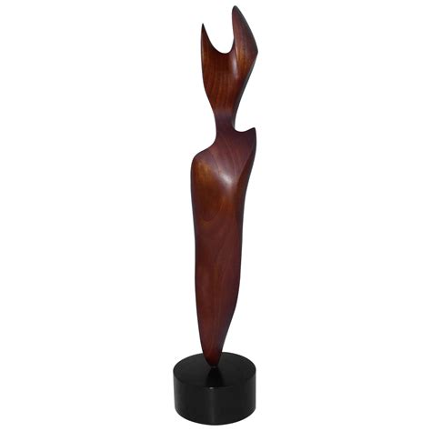 Large 1970s Abstract Organic Sculpture Hand Carved In Yew At 1stdibs