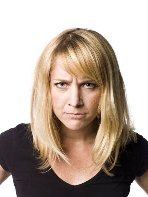 Angry Woman Stock Photo Image Of Cute Expression Blue 9566724