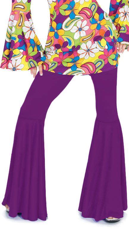 Womens Purple Passion Hippie Bell Bottom Pants Bell Bottom Pants