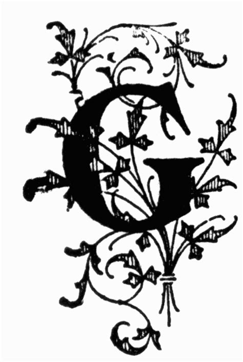 G Ornate Initial Clipart Etc