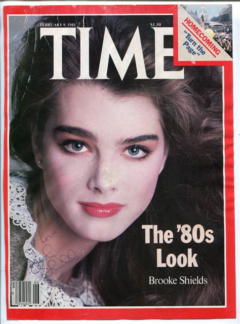 Brooke Shields Autographed Cover Time Magazine Feb 9 1981 Cover Only