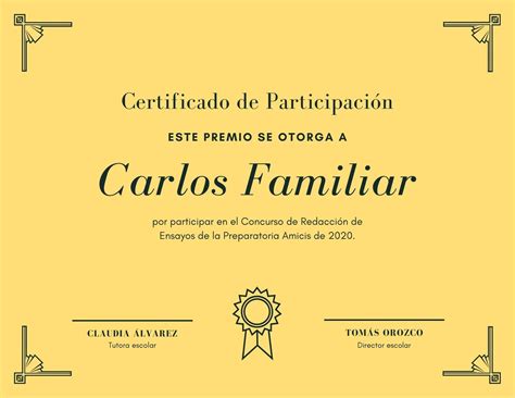 Plantillas De Certificados De Participación Gratis Canva