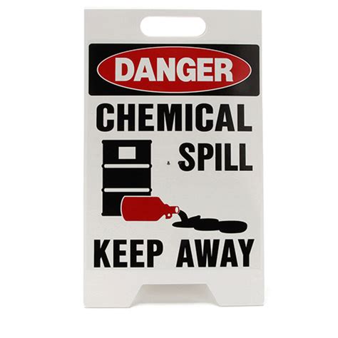 Spill Floor Stand Danger Chemical Spill Keep Awayseton Canada