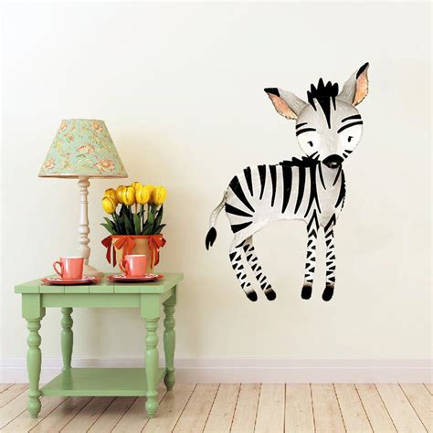 Zebra Sebras Safari Animals Series Wall Decal Great For Nurser
