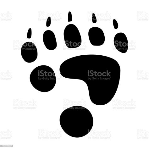 Panda Footprint Isolated Vector Illustration Stock Illustration