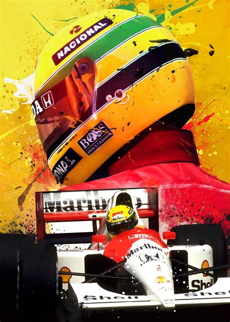 Ayrton Senna Legend F1 Poster By Micho Abstract Displate F1 Poster Ayrton Senna Auto