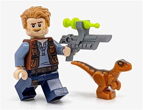 Lego Jurassic World Dominion Owen Grady Minifigure With Blue The