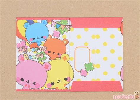 Kawaii Mini Envelope With Colorful Bear Pocket Mini Envelopes