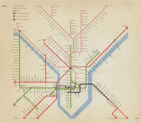 Transit Maps Philadelphia Rail Network 1972
