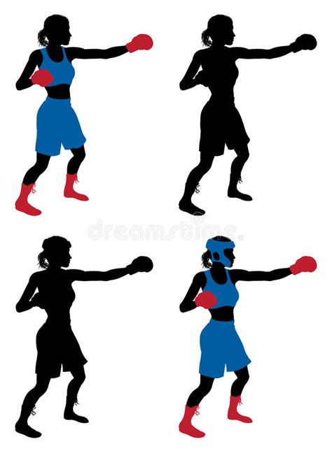 Female Boxer Boxing Stock Vector Illustration Of Details 32377224