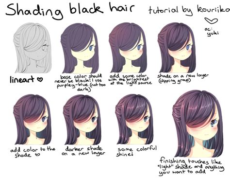 How To Art Drawing Hair Tutorial Digital Painting Tutorials Manga Hair