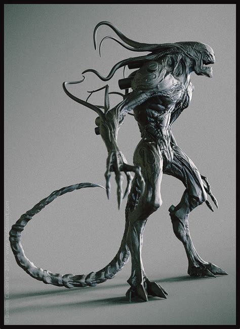 Hybrid Alien Concept By Canderle Damien Monster Art Creepy Monster