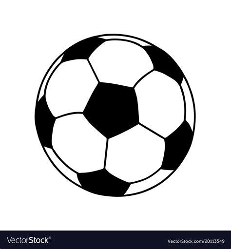 Soccer Ball Or Football Ball Shape Icon Royalty Free Vector