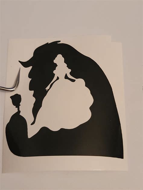 Beauty And The Beast Vinyl Decal Sticker Car Window Laptop Cup Etsy