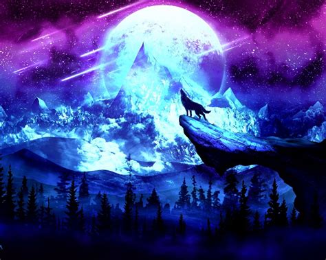 Galaxy Wolves Wallpapers Wallpaper Cave