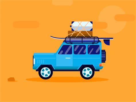 Vacation Ready Vector Animation Car Animation Animated T