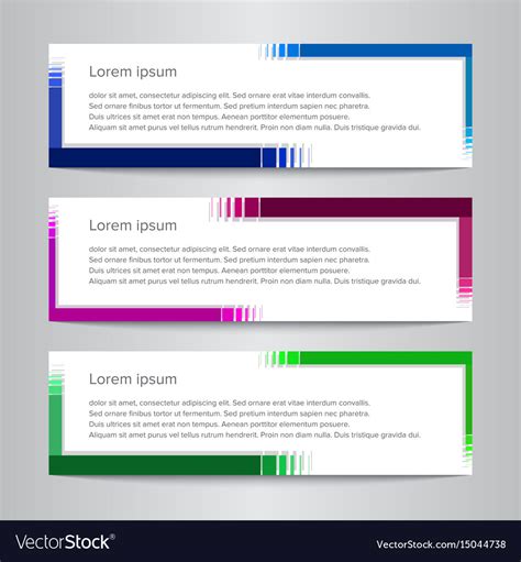 Set Of Design Banner Template Simple Royalty Free Vector