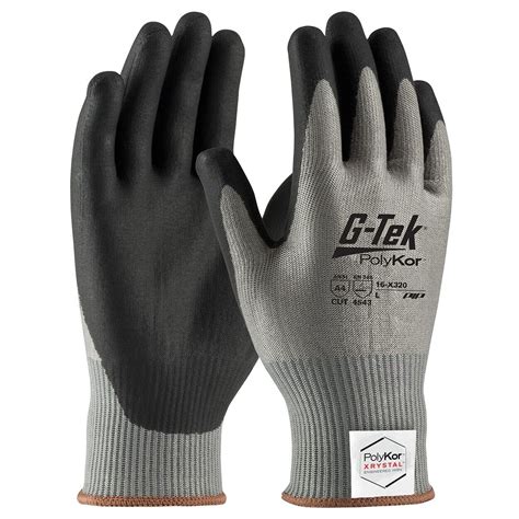 G Tek Polykor Xrystal Cut Resistant Gloves Level A Nitrile Coating Xl Ebay