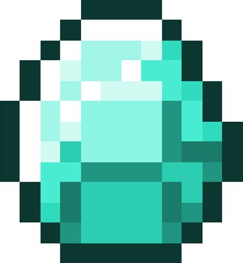 The image is png format with a clean transparent background. Minecraft Diamond Png - Minecraft Diamond No Background ...