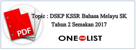 This graphic (download dskp dunia muzik tahun 2 hebat pelangi18 motivasi dskp bahasa melayu tahun 2 topbooks plt) over can be classed having. DSKP KSSR Bahasa Melayu SK Tahun 2 Semakan 2017 - OneStopList