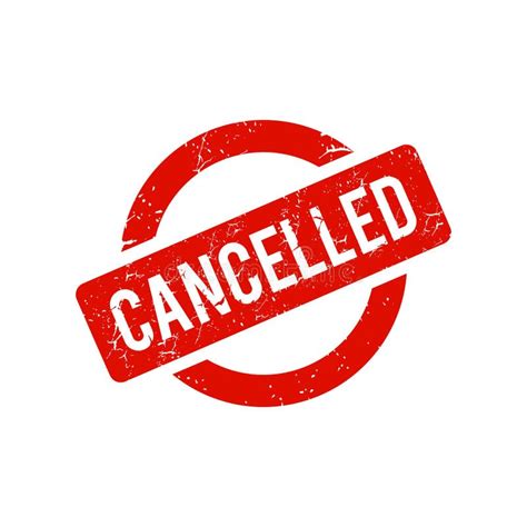 Cancelled Stamp Cancelled Square Grunge Sign Stock Vector