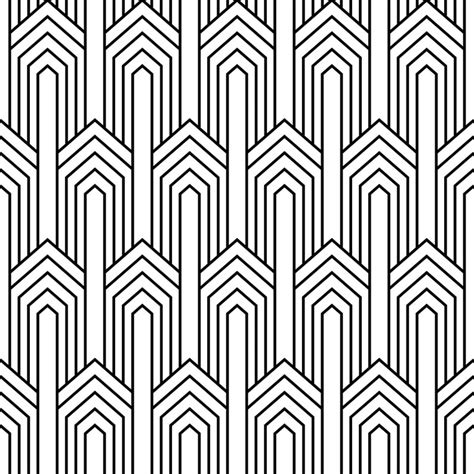 Black And White Art Deco Peel And Stick Wallpaper Geometric Etsy
