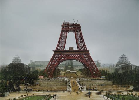 Jul 1888 The Original Colour Of The Eiffel Tower During Its