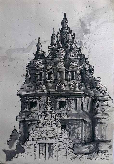 Sketsa Candi Bajang Ratu