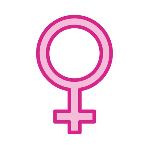 Female Gender Symbol Line And Fill Style 2567514 Vector Art At Vecteezy