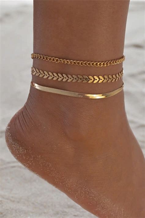 Anklet Bracelet Gold Chain Anklet Thick Chain Anklet Etsy