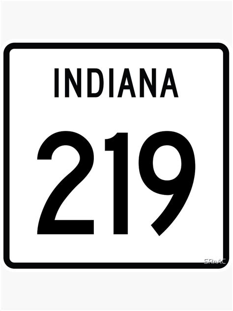 Indiana State Route 219 Area Code 219 Sticker By Srnac Redbubble