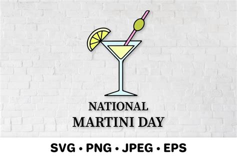 National Martini Day Svg Martini Glass