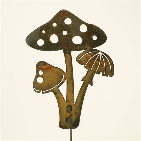Mushroom Patch Metal Garden Sculpture Garden Uncommon Goods