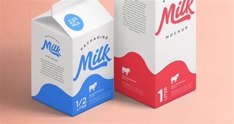 Milk Packaging Psd Mockup Vol2 Psd Mock Up Templates Pixeden