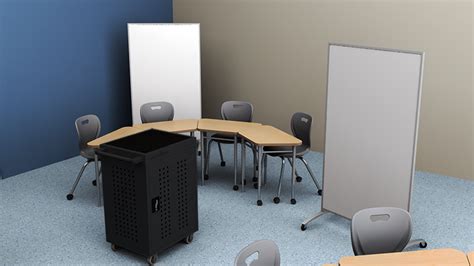 Middle/High School Interactive Lecture Classroom with Desks - Option B at School Outfitters