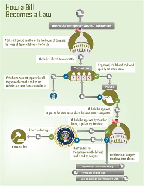 How A Bill Becomes A Law Info Graphics In Vector Art Vectorfast