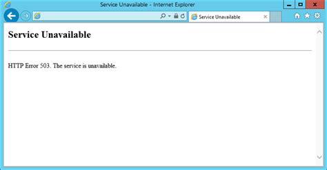How To Fix Error 503 The Service Is Unavailable Iis Updated 2019