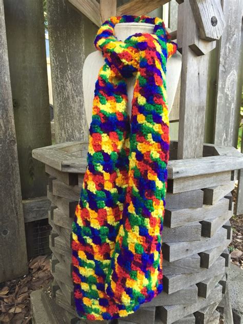 Custom Order Rainbow Scarves Crochet Rainbow Scarves Etsy