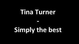 Chords for Tina turner - Simply the Best (with Lyrics)