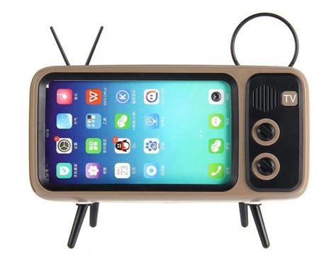 The earphones can be forcibly connected to by. Retro TV Smartphone Holder and Speaker for $16.99