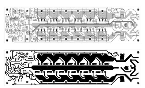 The ambit aloof shows a channel, and the ability accumulation that it assists to the two channels. Layout Pcb Amplifier 5000 Watt - PCB Circuits