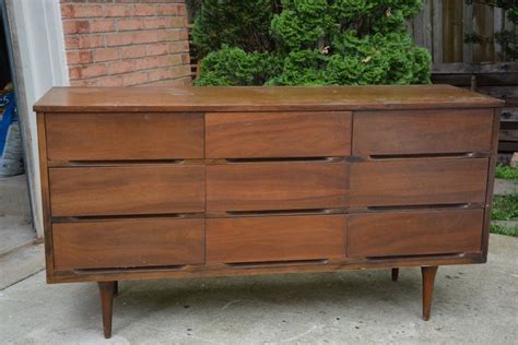Mid Century Modern Dresser Makeover Stripped And Refinished