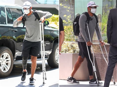 Tiger Woods Puts Weight On Surgically Repaired Leg During Trip To L A W
