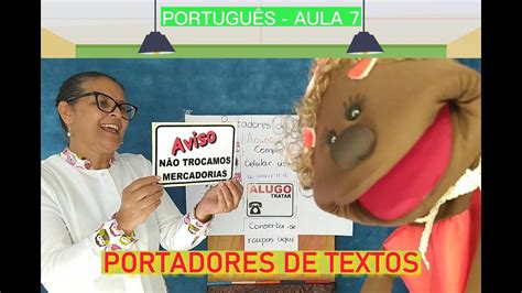 PortuguÊs Aula 7 Portadores De Textos Youtube