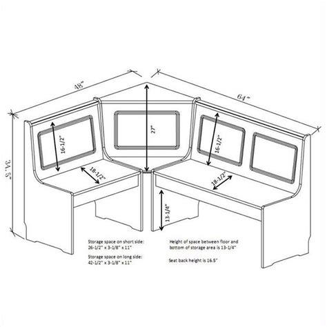 Ardmore Breakfast Corner Nook Table Set In White K90305wht Ab Kd U