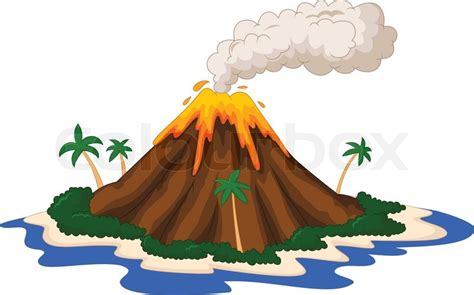 What belongs in the cartoon category of deviantart's because art is subjective, you could probably find someone who could make a great case as to why a photo of a tree belongs in the cartoons. Vector illustration of Volcanic island ... | Stock vector ...