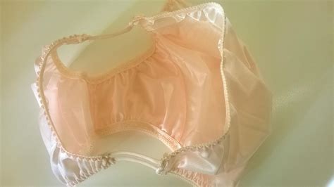 girls cute silky 100 peach all nylon string bikini panties tanga knickers s ebay