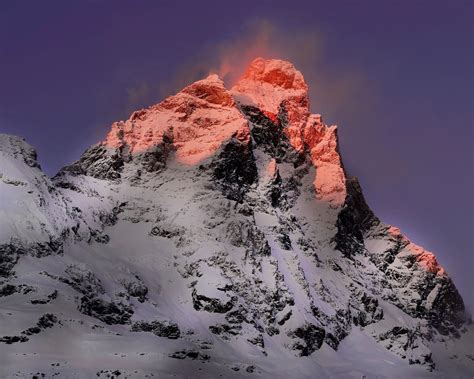 Italian Alps The Cervino Matterhorns At Sunset Oc 5000x4000 R